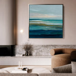 Abstract 835 Canvas Art 16" x 16" / 40 x 40 cm / Black