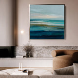 Abstract 835 Canvas Art 16" x 16" / 40 x 40 cm / Black