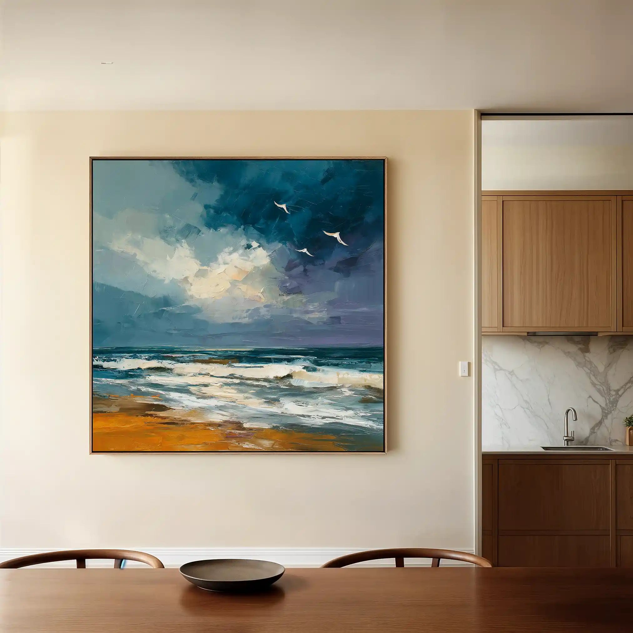 Abstract 836 Canvas Art 60 x 60 cm / Black