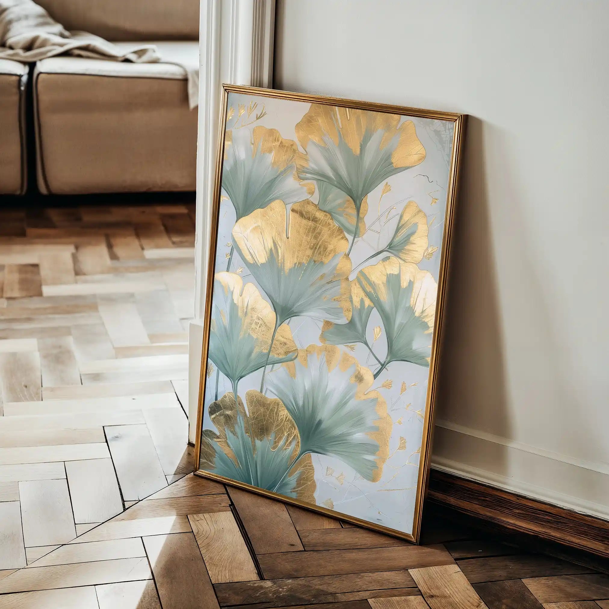 Floral 836 Canvas Art 60 x 40 cm / Black