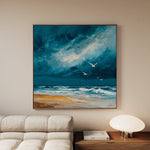 Abstract 837 Canvas Art 16" x 16" / 40 x 40 cm / Black