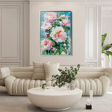 Floral 837 Canvas Art 18" x 24" / 45 x 60 cm / Black