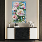 Floral 837 Canvas Art 18" x 24" / 45 x 60 cm / Black