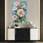 Floral 837 Canvas Art 60 x 40 cm / Black