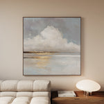 Abstract 838 Canvas Art 16" x 16" / 40 x 40 cm / Black