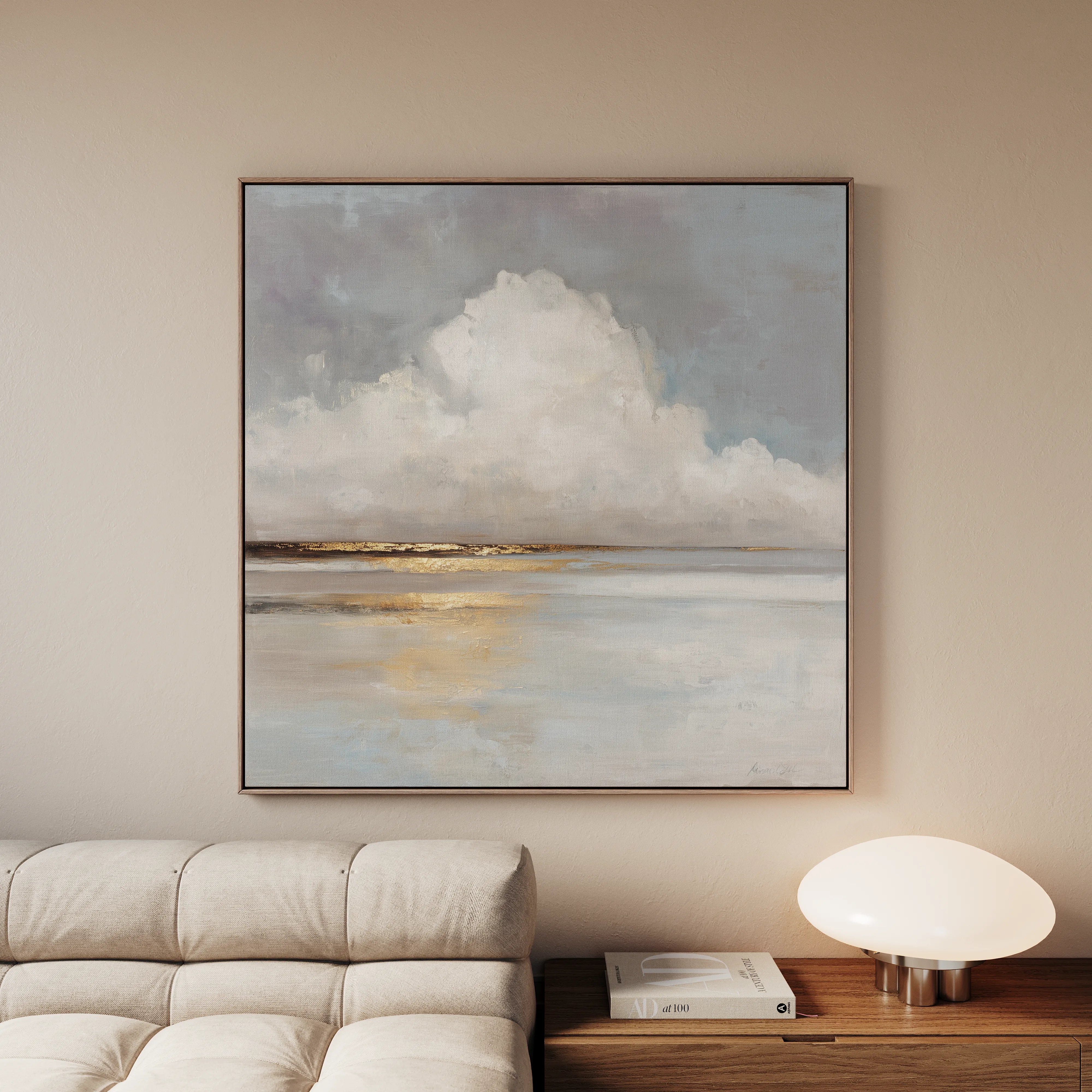 Abstract 838 Canvas Art 16" x 16" / 40 x 40 cm / Black