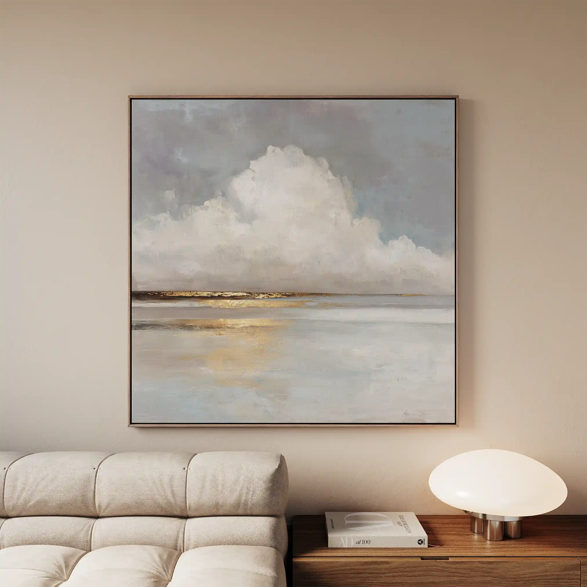 Abstract 838 Canvas Art 16" x 16" / 40 x 40 cm / Black