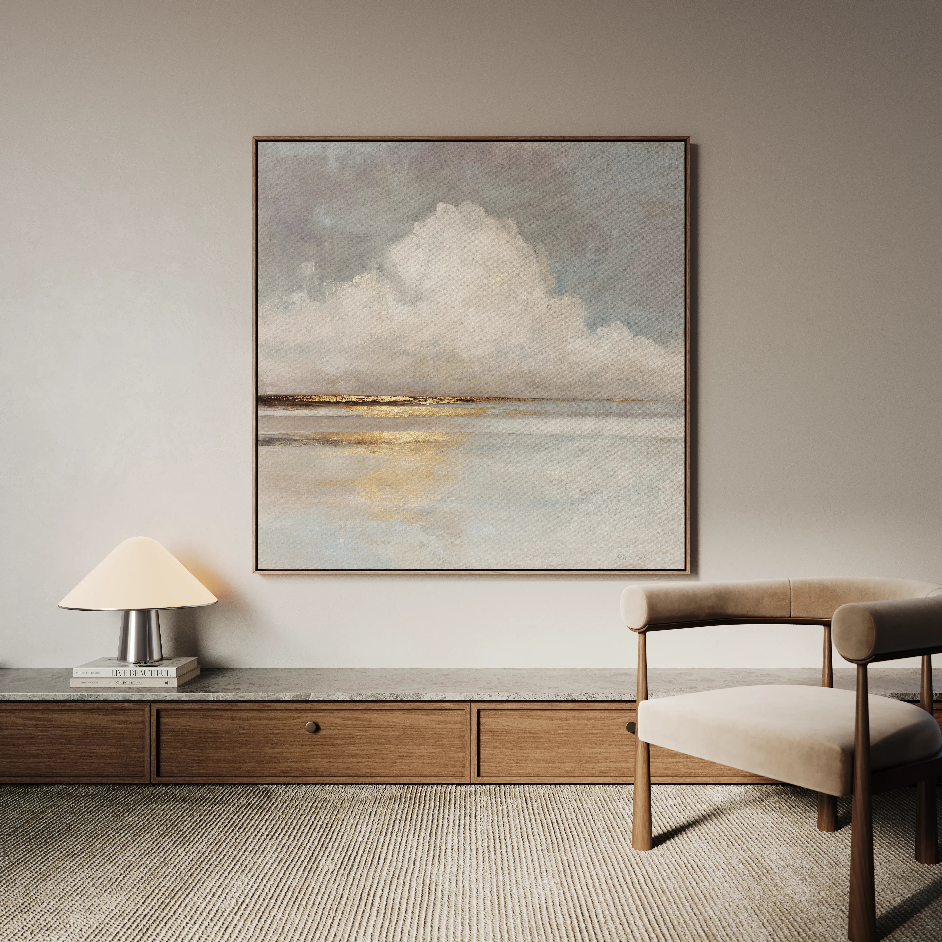Abstract 838 Canvas Art 16" x 16" / 40 x 40 cm / Black