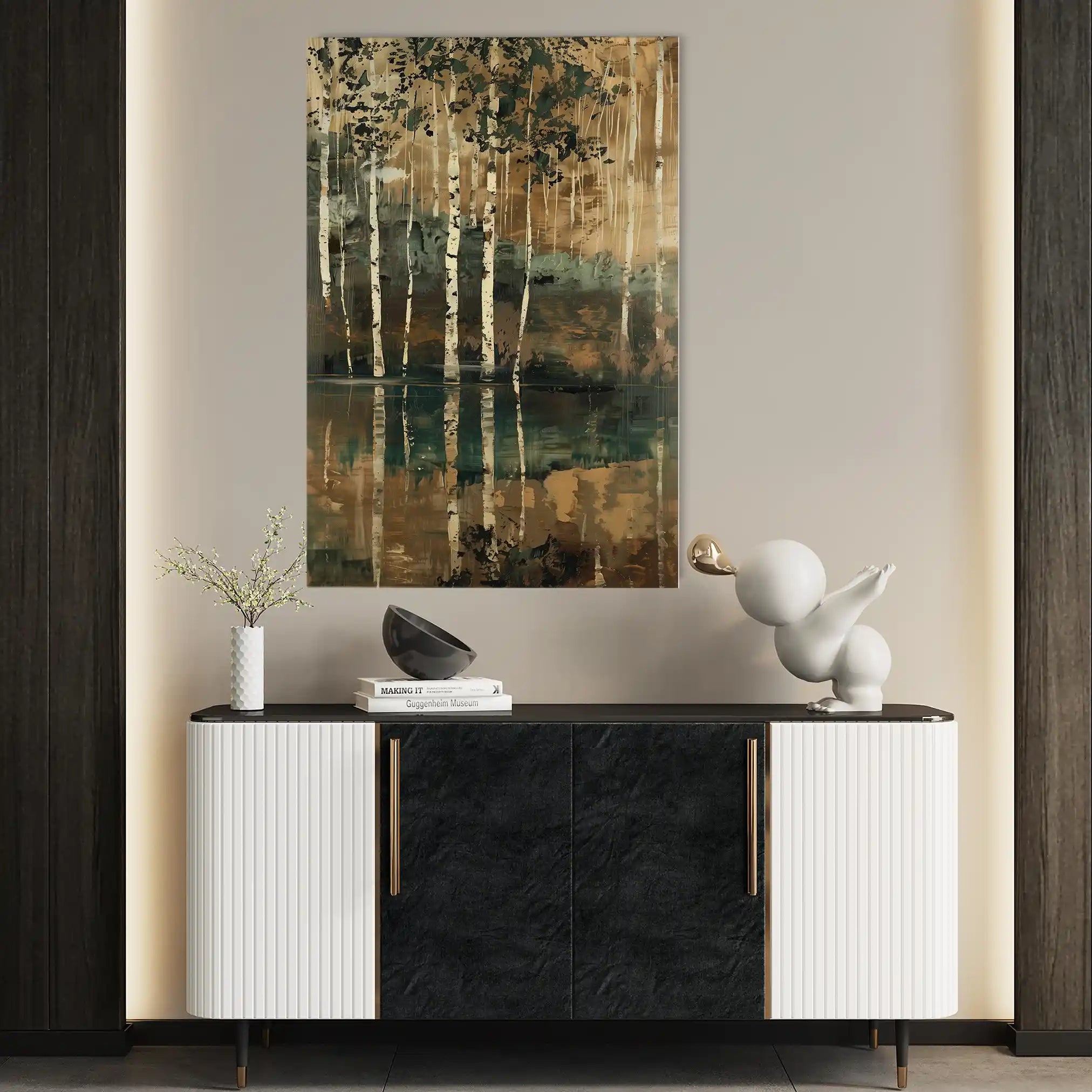 Floral 838 Canvas Art 60 x 40 cm / Black