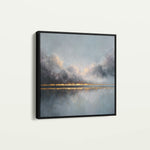 Abstract 839 Canvas Art 16" x 16" / 40 x 40 cm / Black