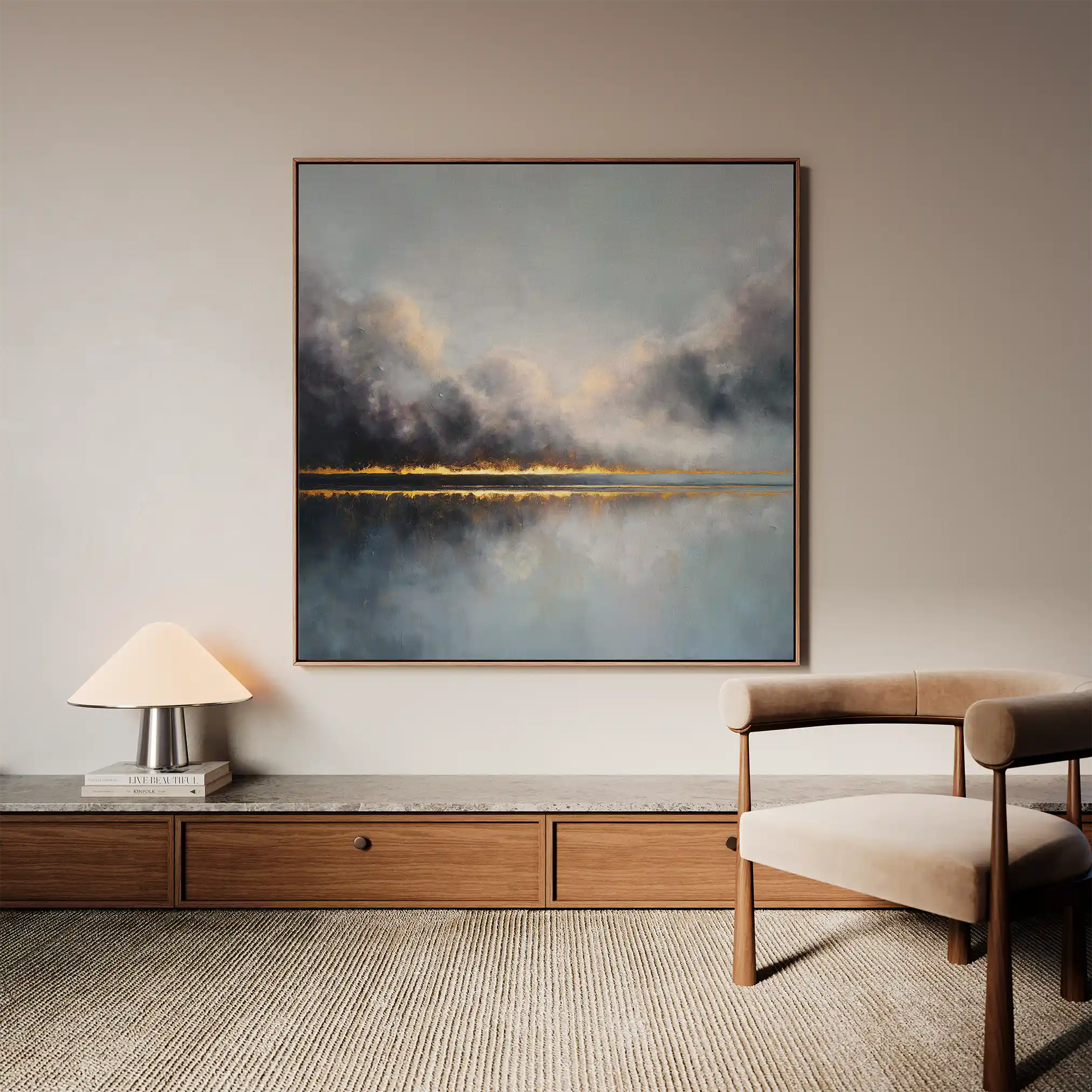 Abstract 839 Canvas Art 60 x 60 cm / Black