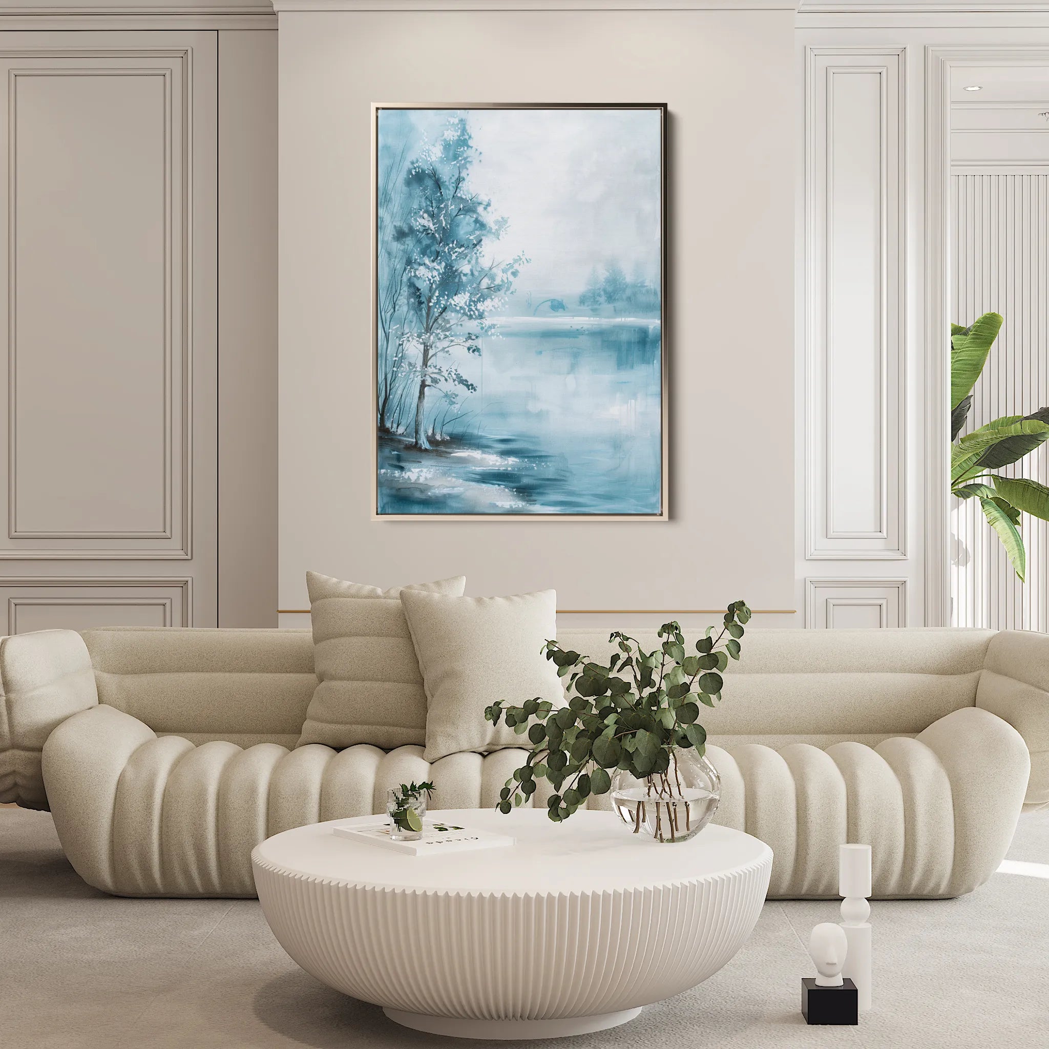 Floral 839 Canvas Art 18" x 24" / 45 x 60 cm / Black