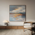Abstract 840 Canvas Art 16" x 16" / 40 x 40 cm / Black