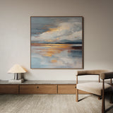 Abstract 840 Canvas Art 16" x 16" / 40 x 40 cm / Black
