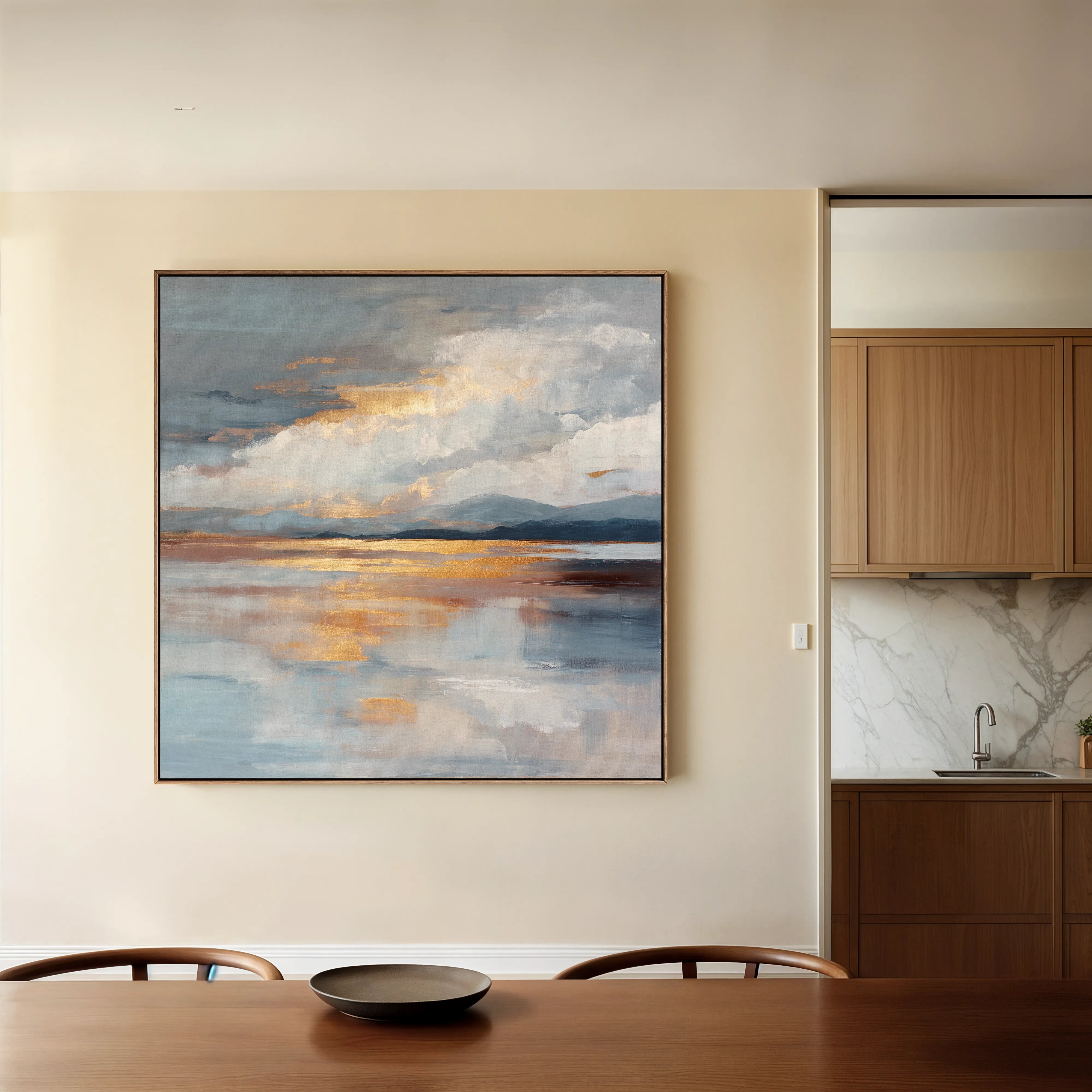 Abstract 840 Canvas Art 16" x 16" / 40 x 40 cm / Black