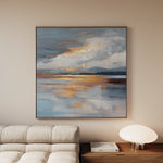 Abstract 840 Canvas Art 16" x 16" / 40 x 40 cm / Black