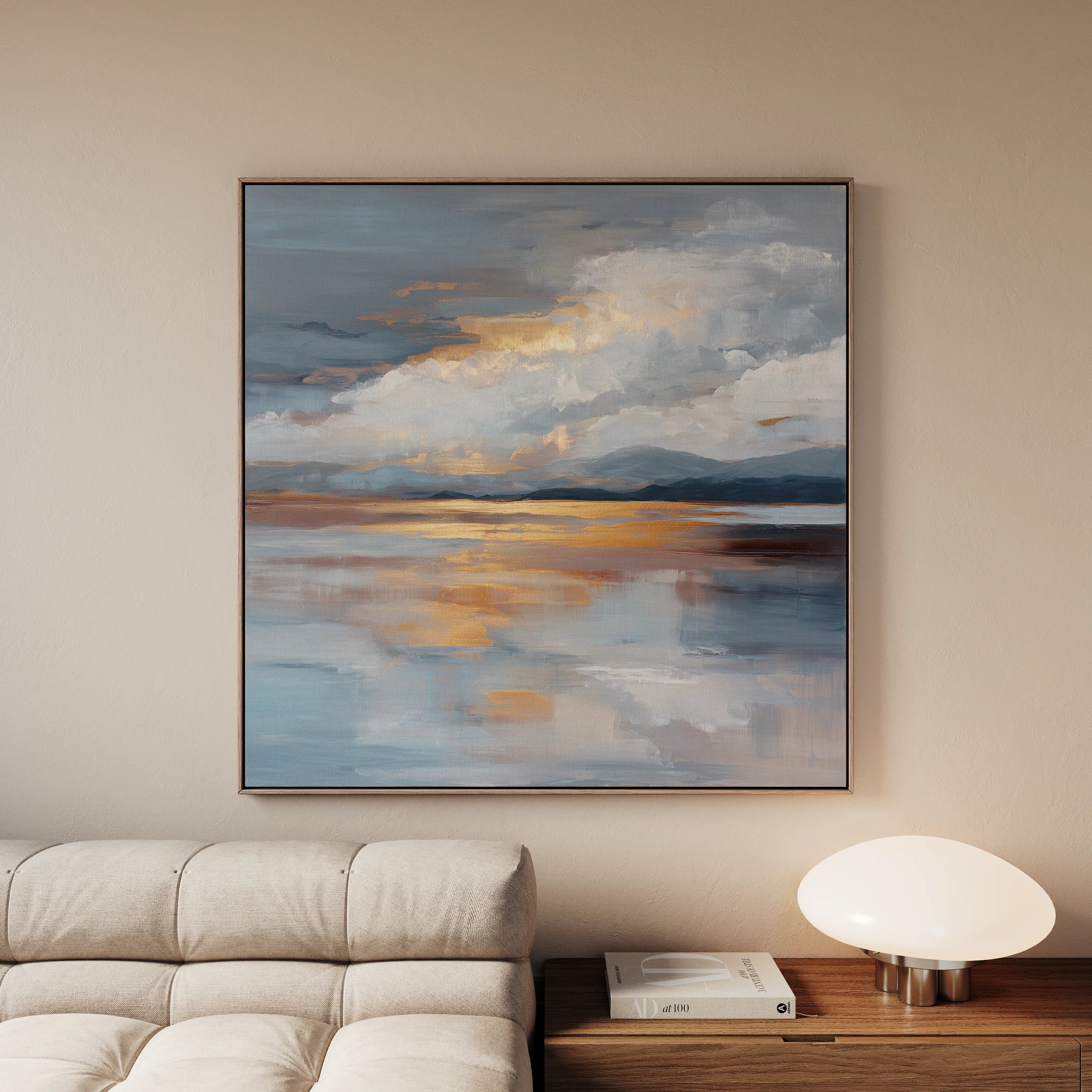 Abstract 840 Canvas Art 16" x 16" / 40 x 40 cm / Black