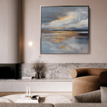 Abstract 840 Canvas Art 16" x 16" / 40 x 40 cm / Black