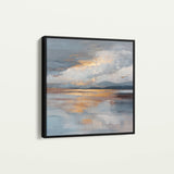 Abstract 840 Canvas Art 16" x 16" / 40 x 40 cm / Black