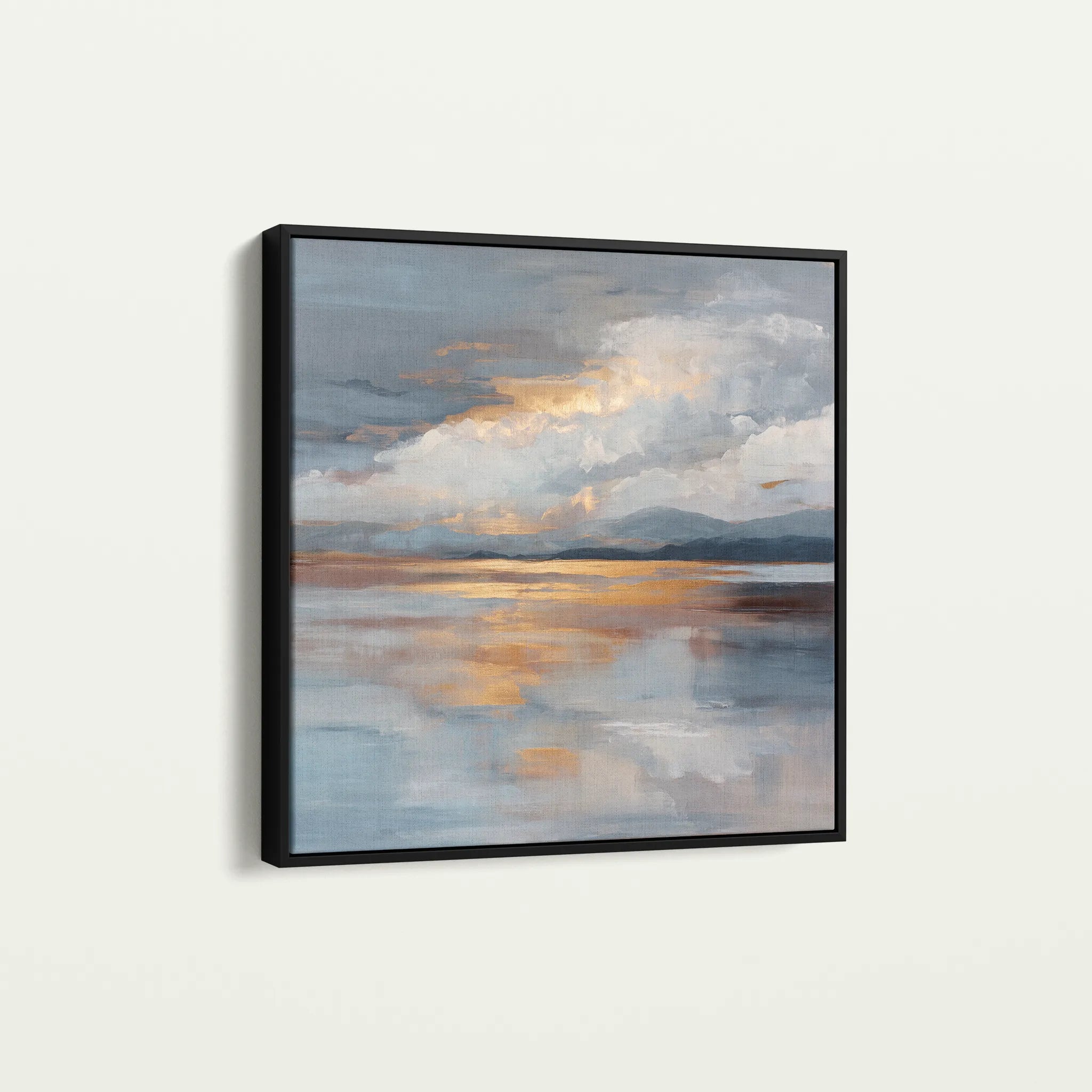 Abstract 840 Canvas Art 16" x 16" / 40 x 40 cm / Black