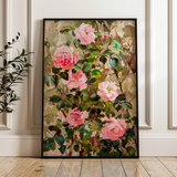 Floral 840 Canvas Art 18" x 24" / 45 x 60 cm / Black