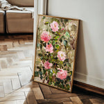 Floral 840 Canvas Art 18" x 24" / 45 x 60 cm / Black