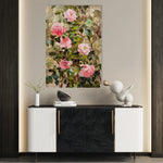 Floral 840 Canvas Art 18" x 24" / 45 x 60 cm / Black