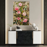 Floral 840 Canvas Art 18" x 24" / 45 x 60 cm / Black