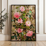 Floral 840 Canvas Art 60 x 40 cm / Black