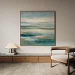 Abstract 841 Canvas Art 16" x 16" / 40 x 40 cm / Black
