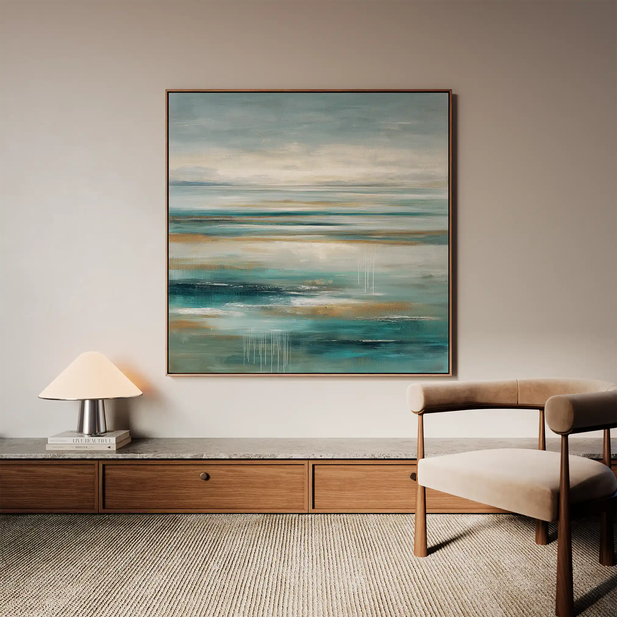 Abstract 841 Canvas Art 60 x 60 cm / Black