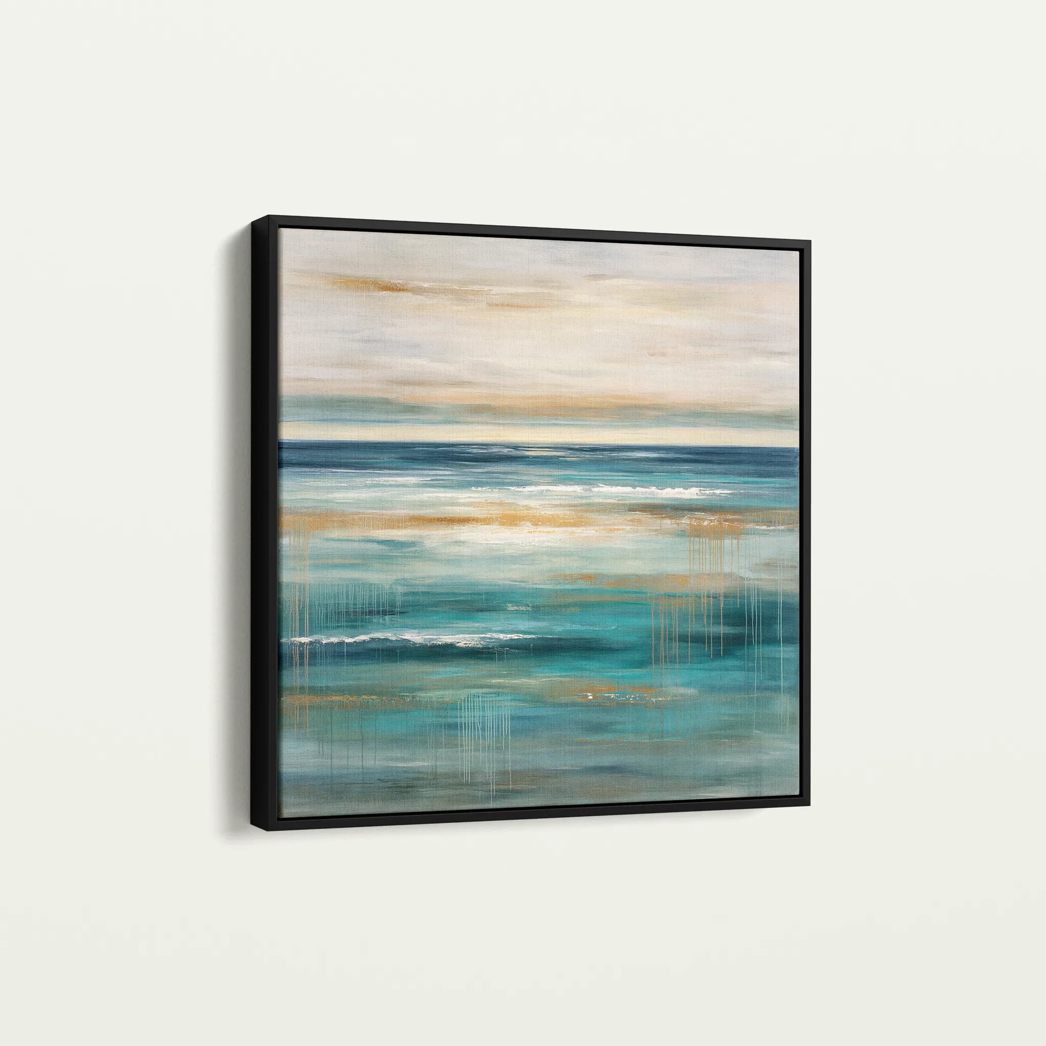 Abstract 842 Canvas Art 16" x 16" / 40 x 40 cm / Black