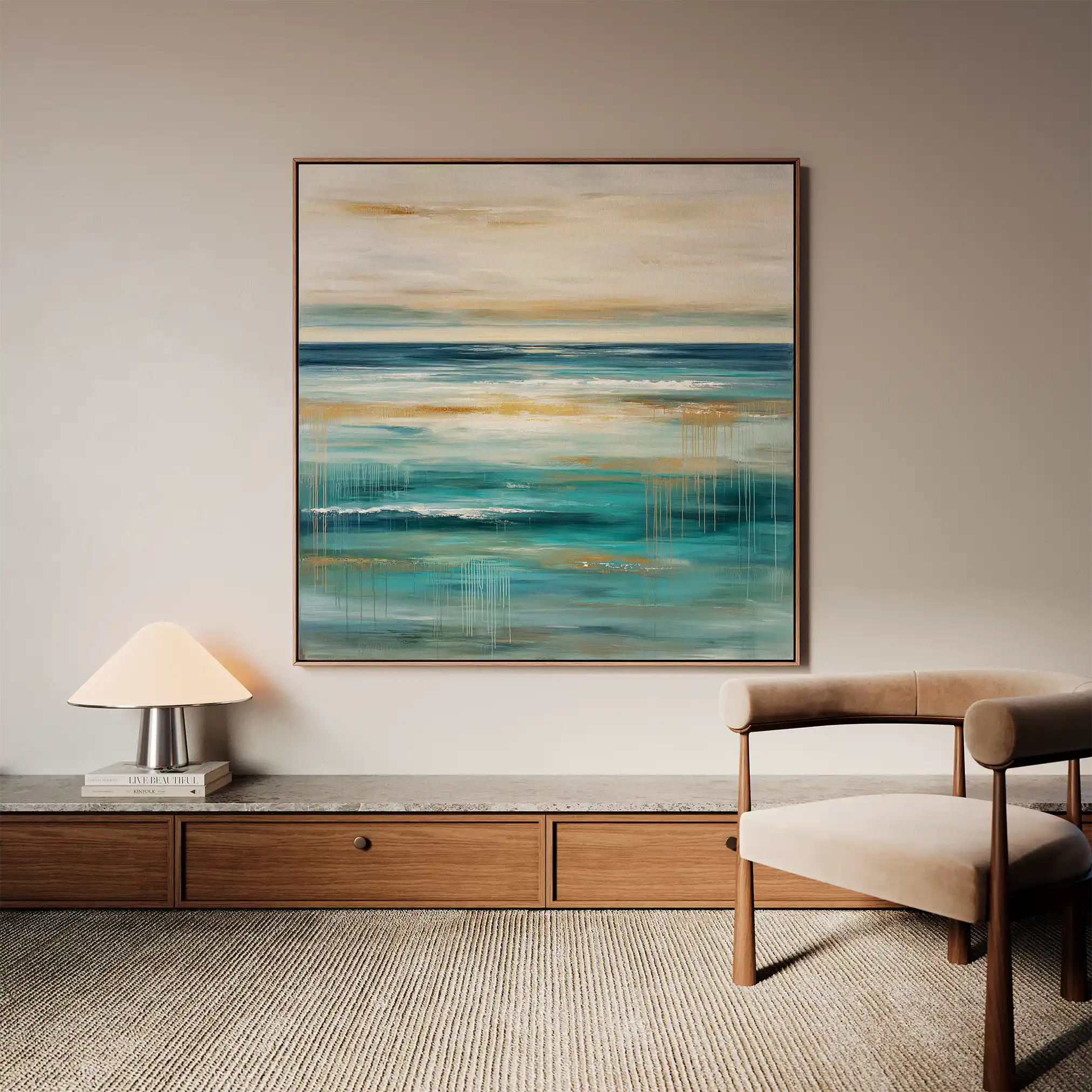 Abstract 842 Canvas Art 60 x 60 cm / Black