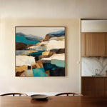 Abstract 843 Canvas Art 16" x 16" / 40 x 40 cm / Black