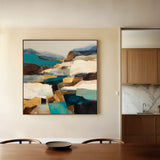Abstract 843 Canvas Art 16" x 16" / 40 x 40 cm / Black