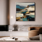 Abstract 843 Canvas Art 16" x 16" / 40 x 40 cm / Black