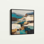 Abstract 843 Canvas Art 16" x 16" / 40 x 40 cm / Black