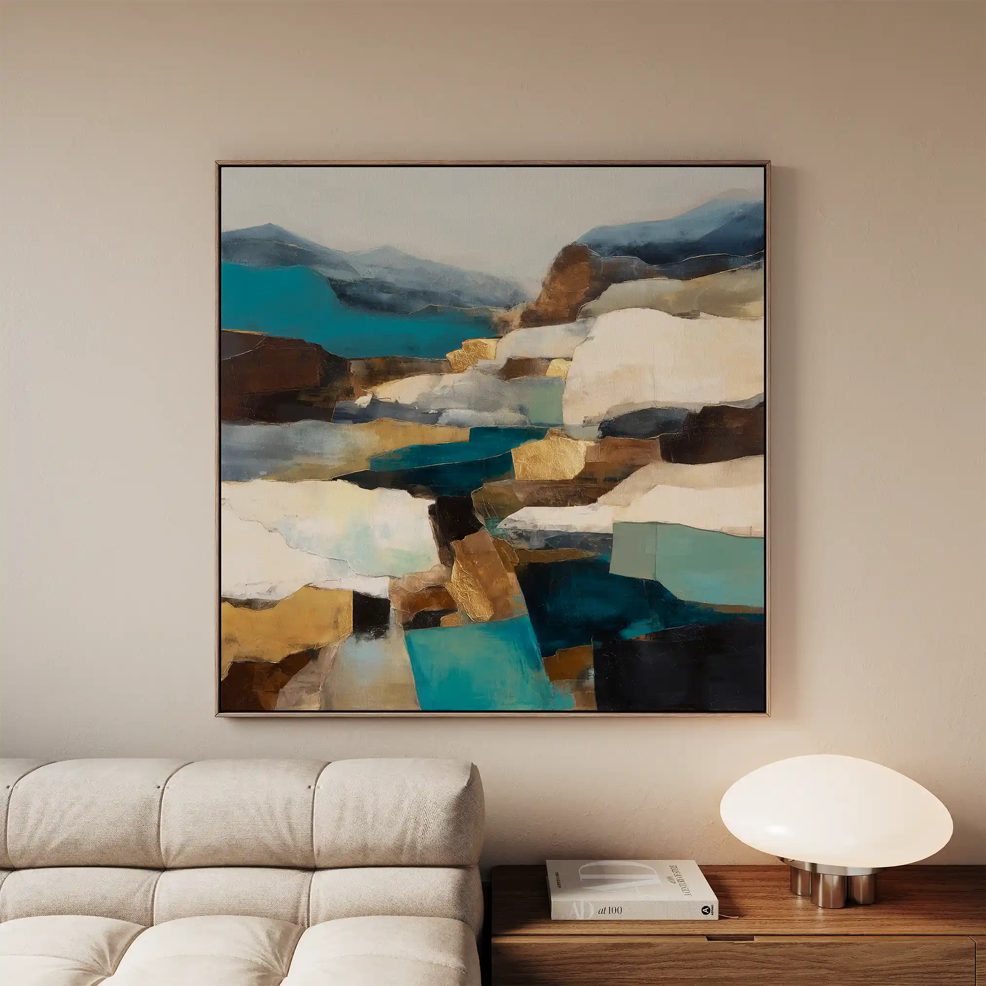 Abstract 843 Canvas Art 60 x 60 cm / Black