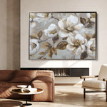 Floral 843 Canvas Art 18" x 24" / 45 x 60 cm / Black