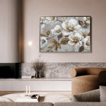 Floral 843 Canvas Art 18" x 24" / 45 x 60 cm / Black