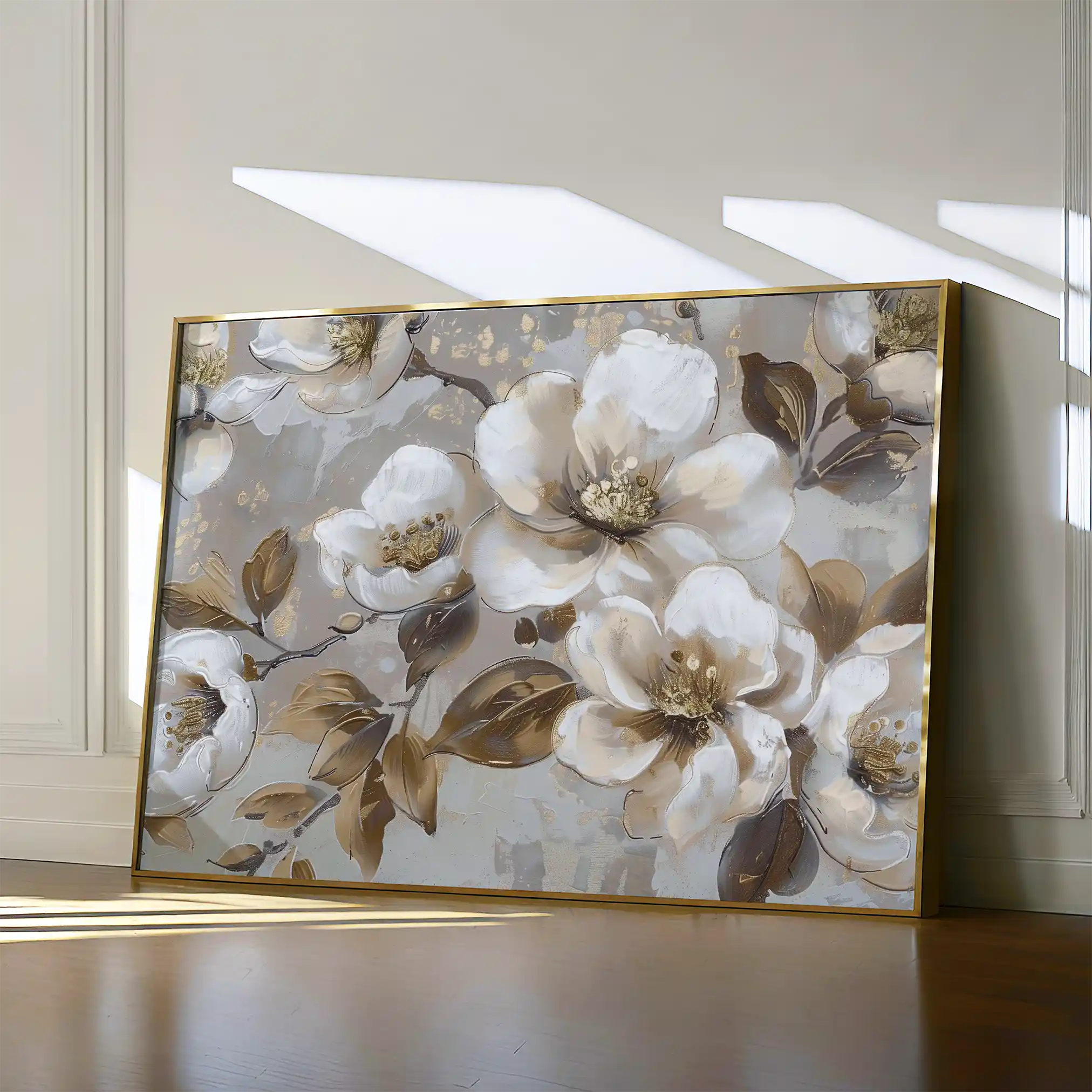Floral 843 Canvas Art 60 x 40 cm / Black