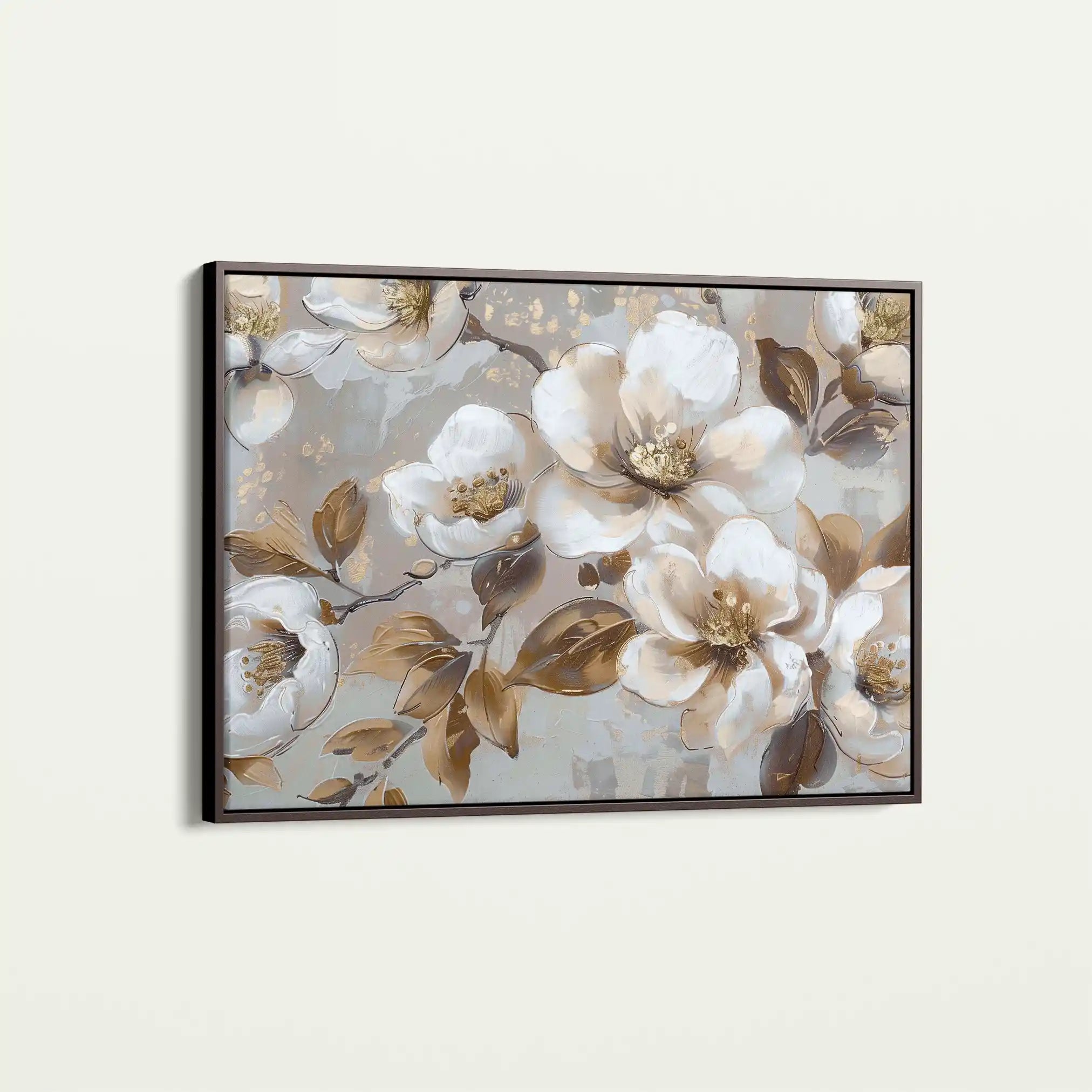 Floral 843 Canvas Art 60 x 40 cm / Black