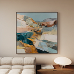Abstract 844 Canvas Art 16" x 16" / 40 x 40 cm / Black