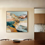 Abstract 844 Canvas Art 16" x 16" / 40 x 40 cm / Black
