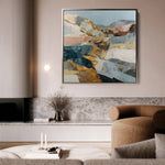 Abstract 844 Canvas Art 16" x 16" / 40 x 40 cm / Black