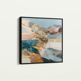 Abstract 844 Canvas Art 16" x 16" / 40 x 40 cm / Black
