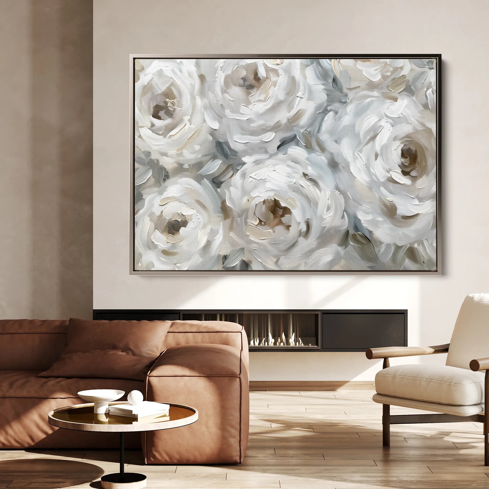 Floral 844 Canvas Art 18" x 24" / 45 x 60 cm / Black