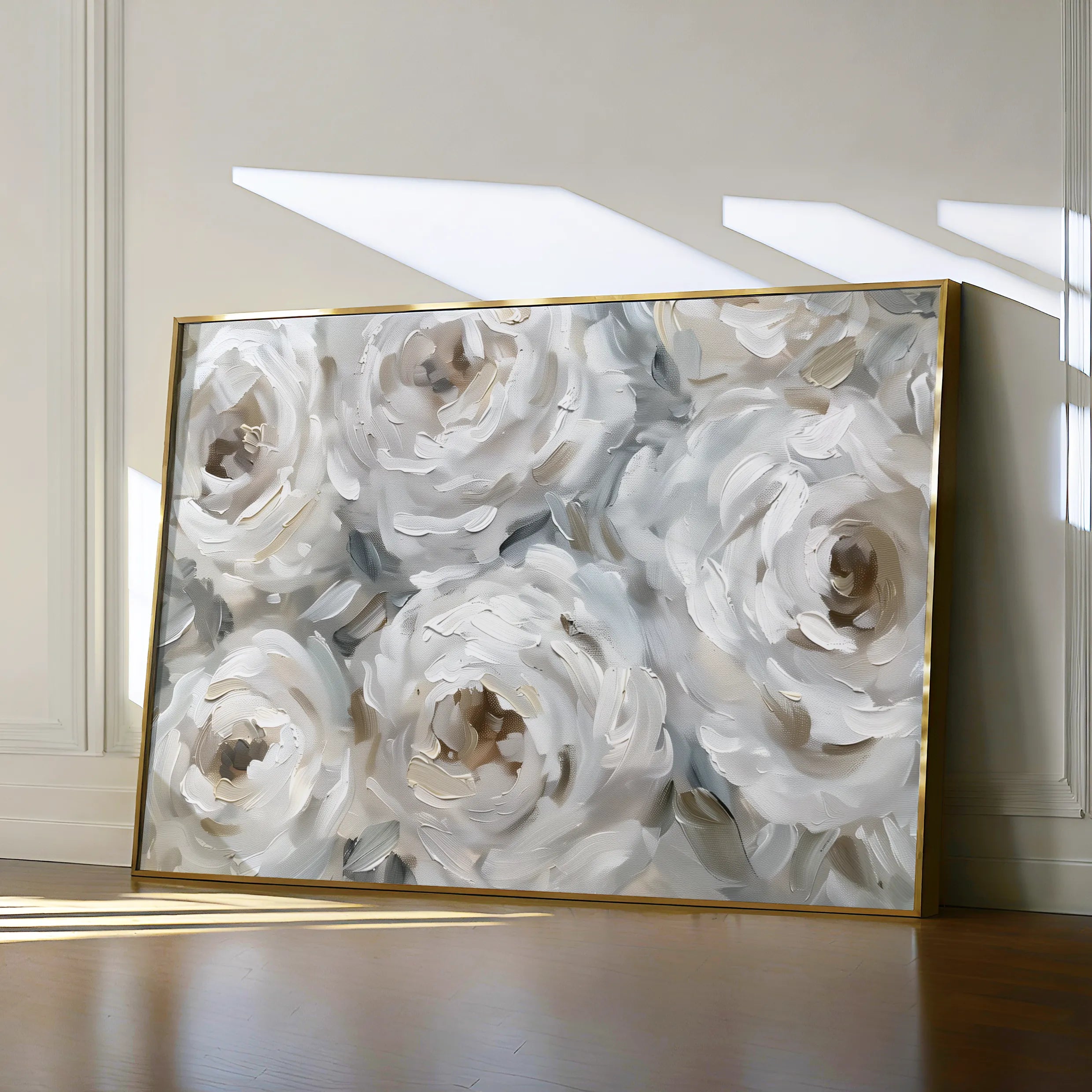 Floral 844 Canvas Art 18" x 24" / 45 x 60 cm / Black