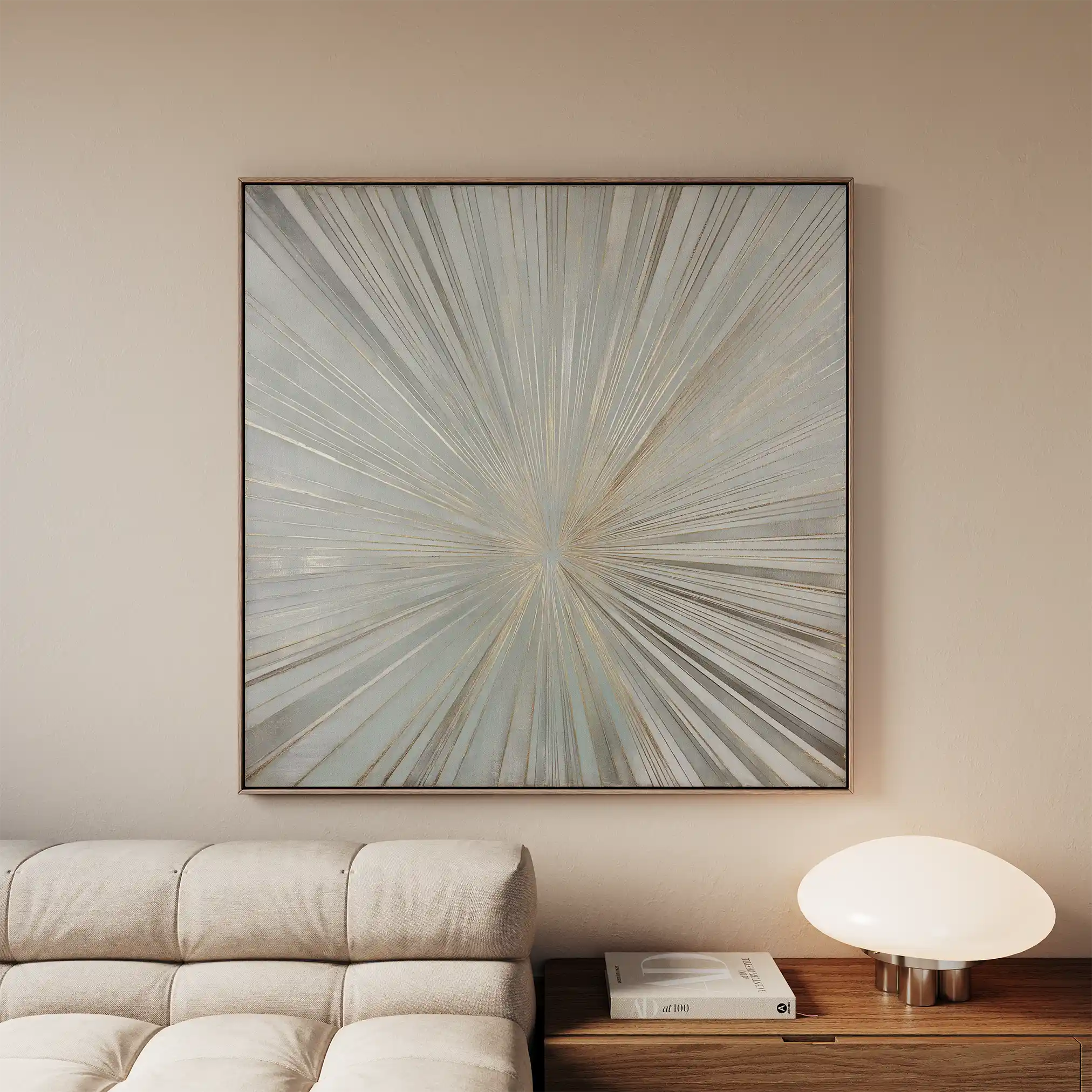 Abstract 845 Canvas Art 16" x 16" / 40 x 40 cm / Black