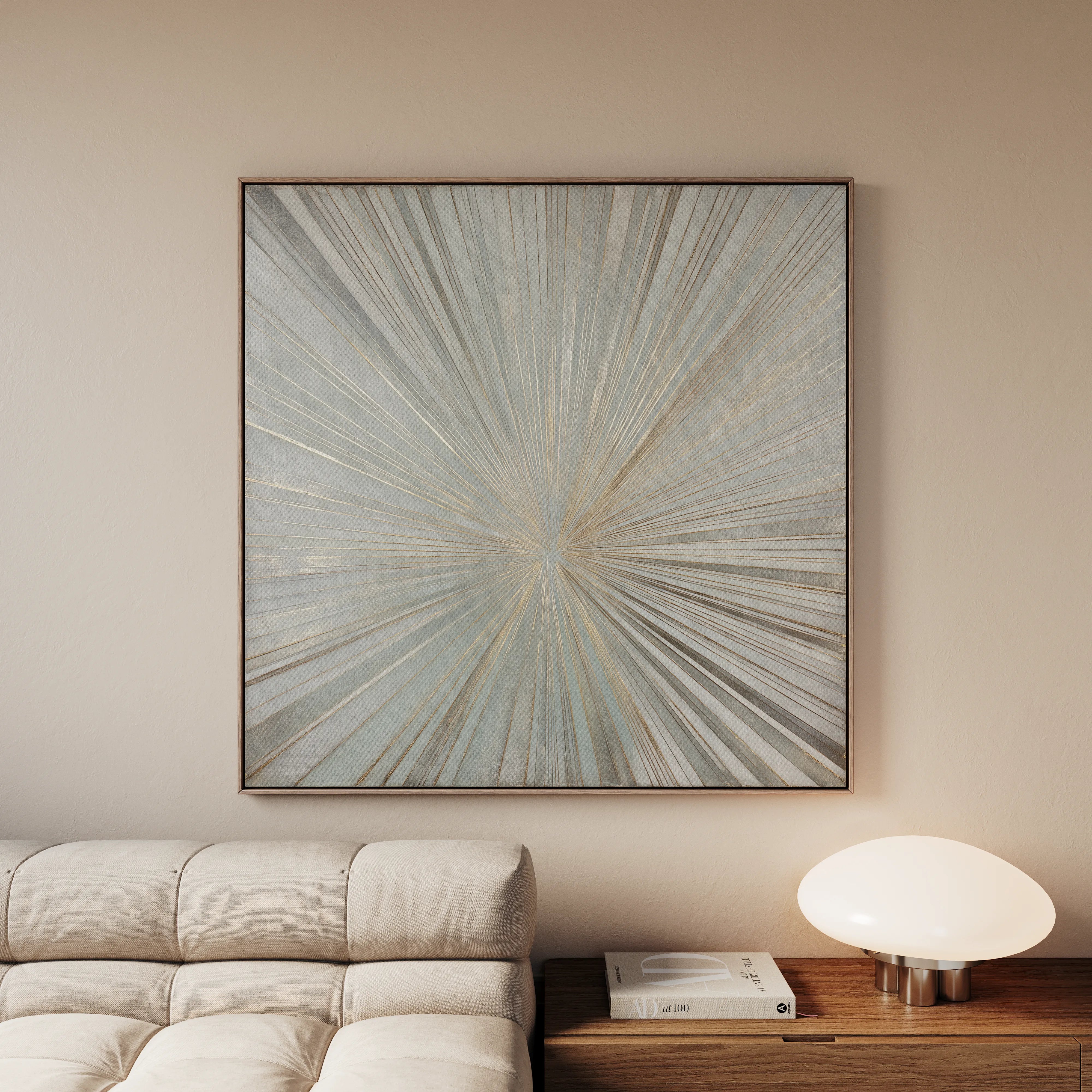 Abstract 845 Canvas Art 16" x 16" / 40 x 40 cm / Black
